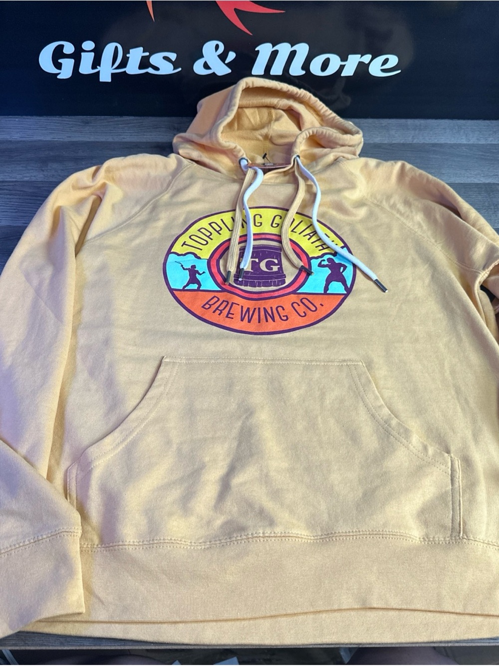 Yellow Toppling Goliath  Pullover Hoodie - Women's medium .